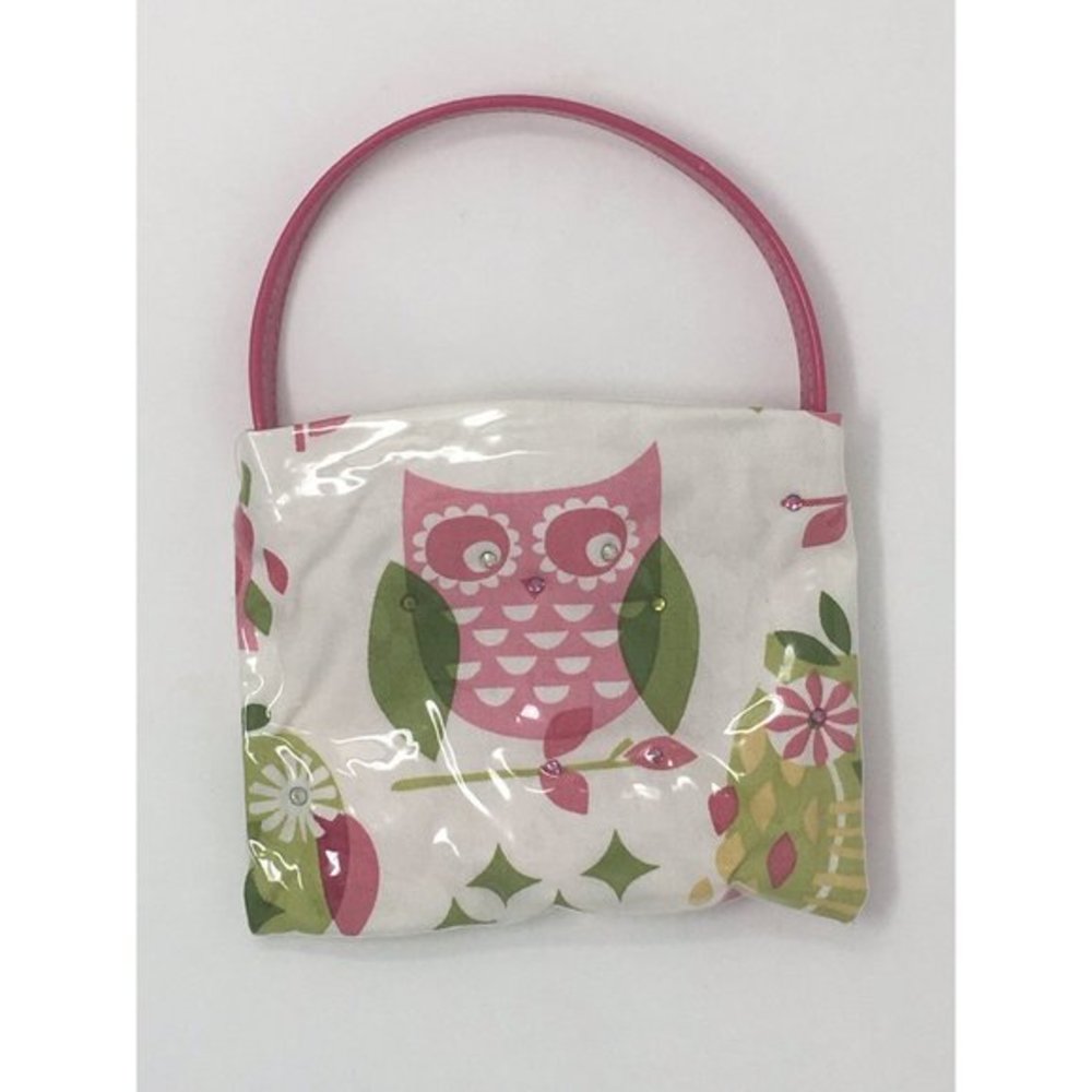 M Andonia Little Girls Mini Flat Tote Purse Owl Print and Swarovski Cystals NEW